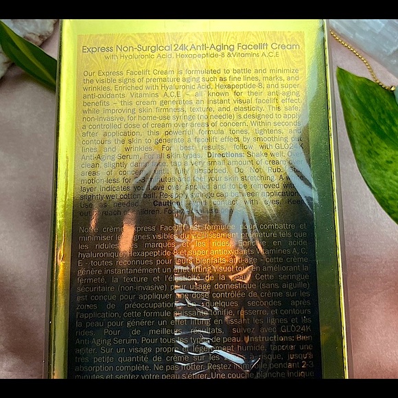 3/$110 GLO24K Express Non-Surgical 24k Anti-Aging Facelift Cream+Hyaluronic Acid - Picture 3 of 3